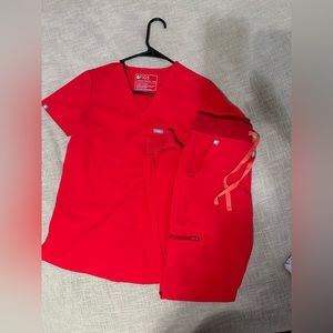 FIGS XXS Pop Red Set